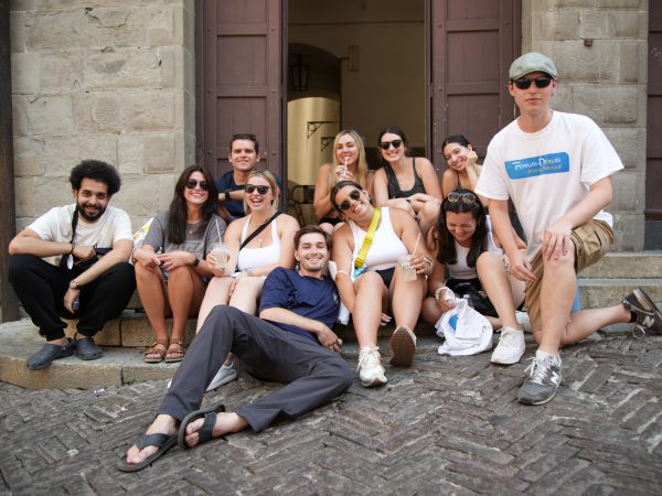 Students on a walking tour